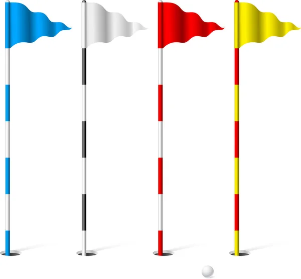 Golf Ball Set White Background — Stock Vector