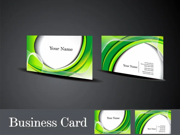 Business Card Template Abstract Background — Stock Vector