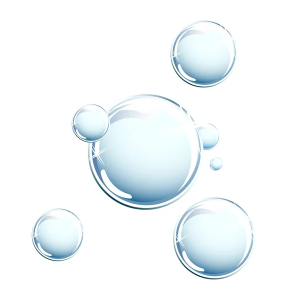 Пузырьки Воды Белом — стоковый вектор