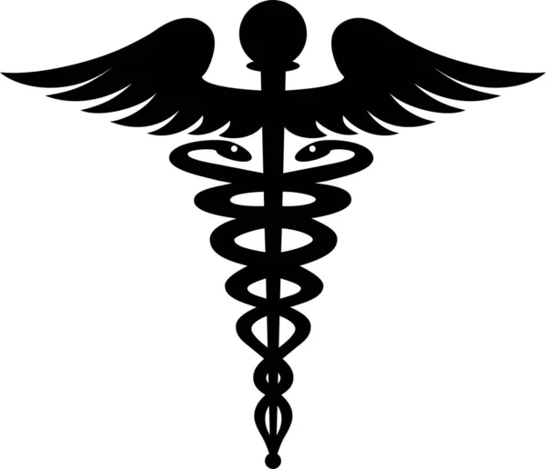 Ілюстрація Чорно Білого Медичного Символу Стокова Ілюстрація