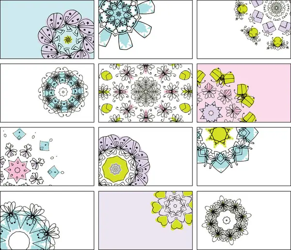 Web Illustration Background Floral Elements — Stock Vector
