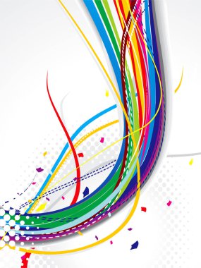 soyut renkli gökkuşağı dalga