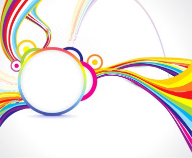 Gökkuşağı dalgalı vektör renkli soyut arkaplan