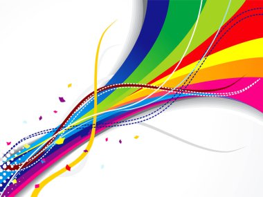 soyut gökkuşağı arka plan dalga ile