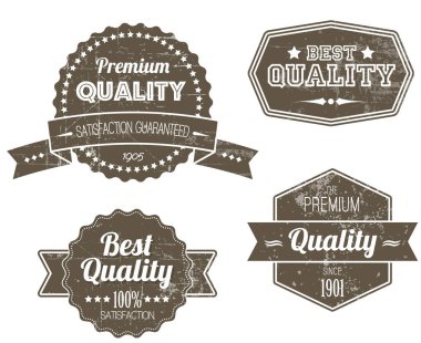 Retro vintage kaliteli etiketler seti