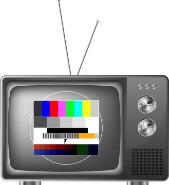 TV üzerinde izole beyaz arka plan ayarlamak