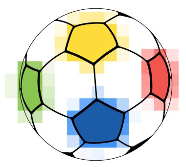 beyaz arkaplanda futbol topu
