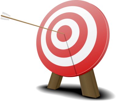 Oklu kırmızı ok hedefi