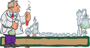 Adam kimyasal test yapıyor.