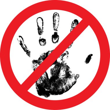 Dur işaretinin vektör illüstrasyonu