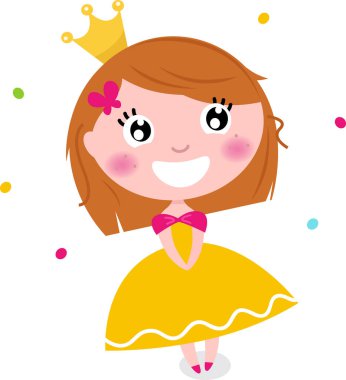 Tatlı çizgi film kızı prenses..