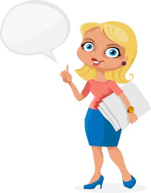 Konuşma balonu olan öğretmen