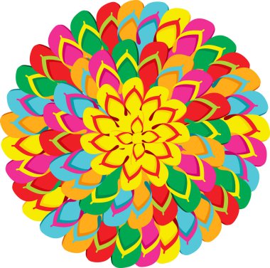 vektör çiçeği renkli mandala.