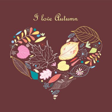 Sonbahar yapraklı kalp, Sonbahar metinlerine bayılırım. 