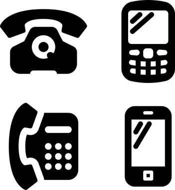 Telefon simgesi vektör illüstrasyonu