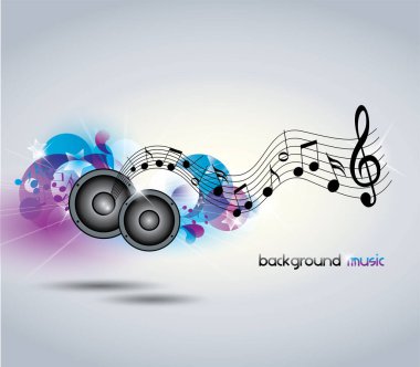 müzik arkaplanı ve notalar