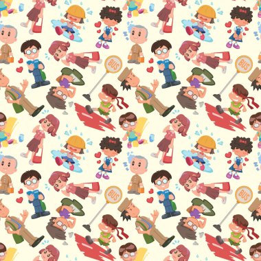 Çizgi film çocukları, oğlanlar ve kızlar kusursuz desen