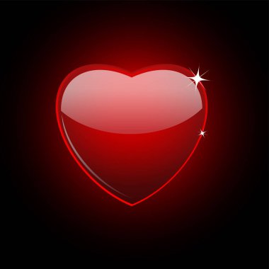 Kalbi siyah arkaplanda. Sevgililer günü kartı. aşk sembolü.
