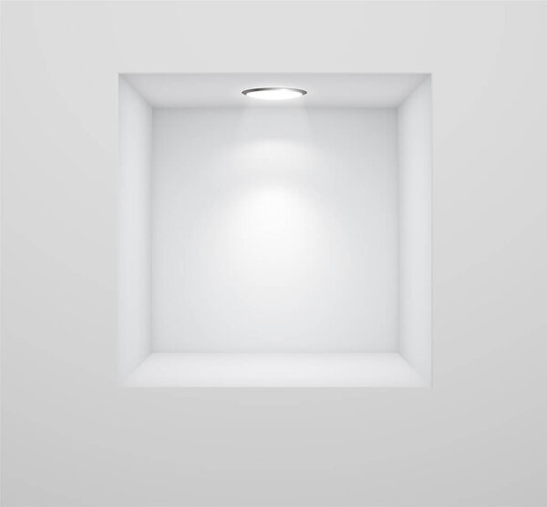 пустой белый потолок с освещением