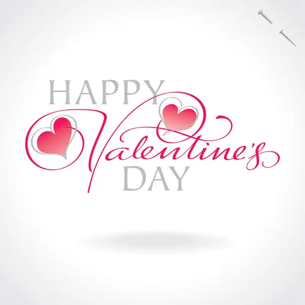 Szczęśliwy Dzień Valentines Pozdrowienia Serca — Wektor stockowy