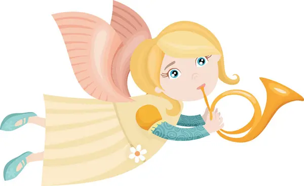 Cute Fairy Angel Cartoon Illustration — Stock Vector