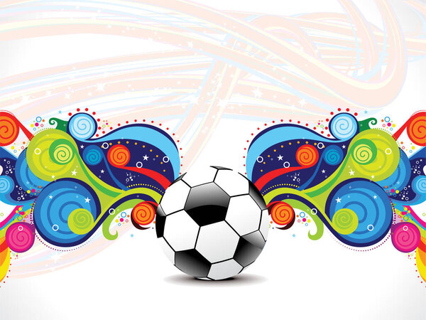 soccer ball and colorful butterflies