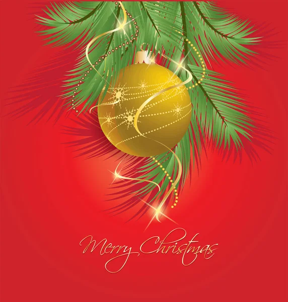 美しいお祝いのクリスマスの背景 休日のカード — ストックベクタ