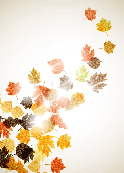 Autumn Maple Leaves Autumn Season Background — Stock Vector