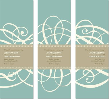 Davetiyelerin vektör illüstrasyonu