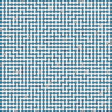 Soyut çapraz desenli üretken hesaplama sanatı çizimi