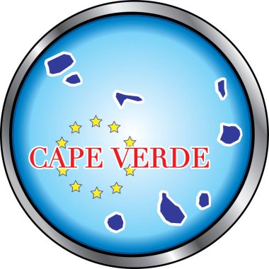 Cape Verde Yuvarlak Düğme vektör çizimi