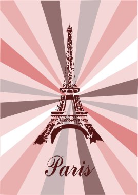 Paris metniyle Eyfel kulesi arka planı 