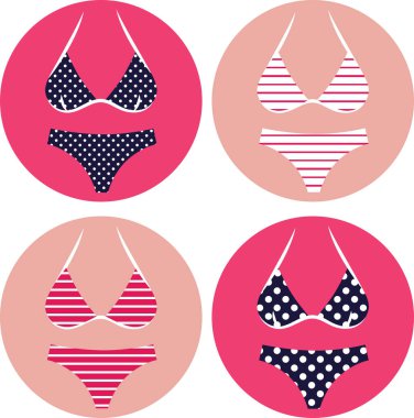 bikini ve mayo set vektörü