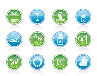 seyahat simgeler kümesi. vektör çizim