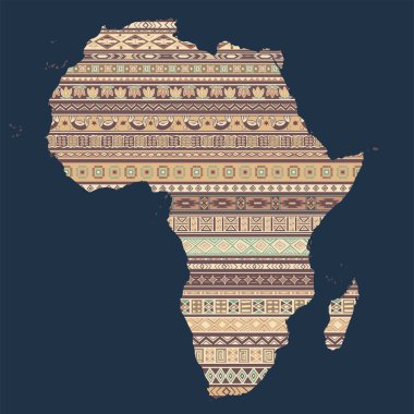 Afrika haritası geometrik desen