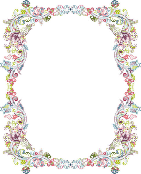 vector of  floral frame