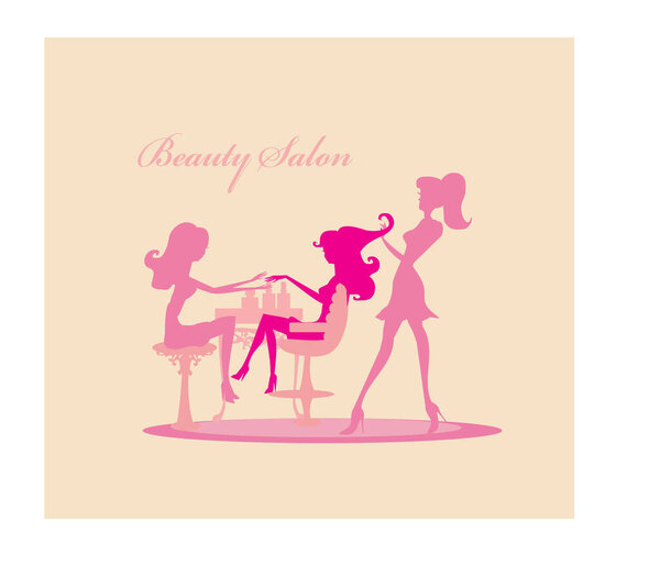 illustration of beauty salon poster