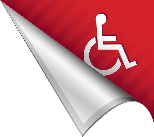 車椅子アイコン 車いす障害者サイン — ストックベクタ