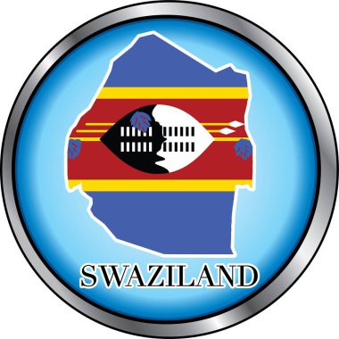 Svaziland Yuvarlak Düğme vektör çizimi