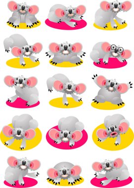 Beyaz üzerine fare simgeleri dizisi