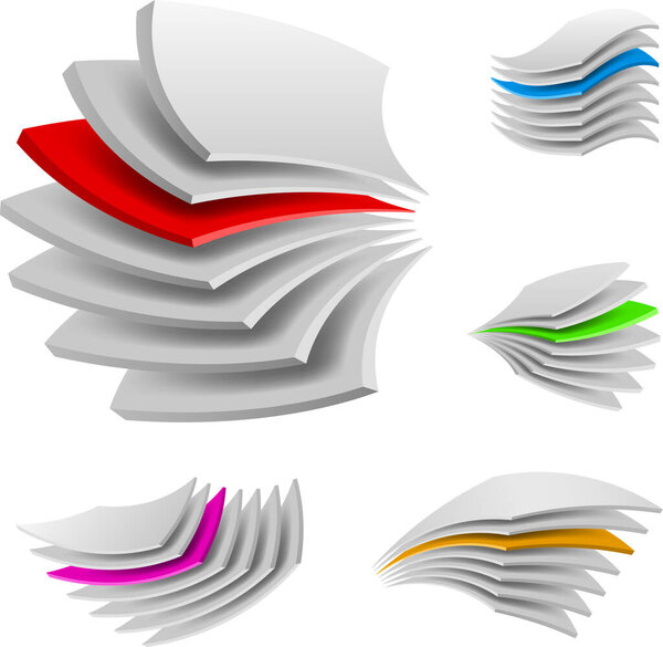 vector collection of colorful ribbons