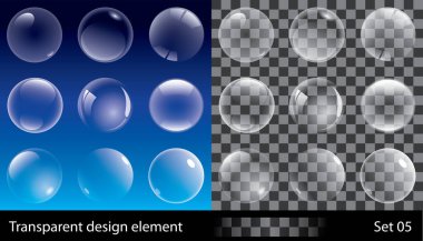 şeffaf bir bubbles kümesi. vektör çizim tasarım.