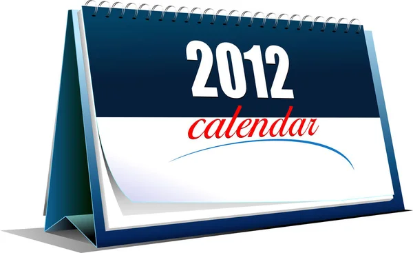 Illustration 2012 Calendar Isolated White — Stock Vector