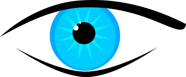 Beyaz Zemin Üzerine Mavi Göz — Stok Vektör