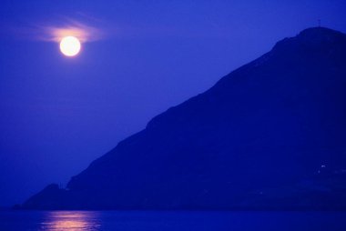 The Moon Shining Over Bray Head; County Wicklow Ireland