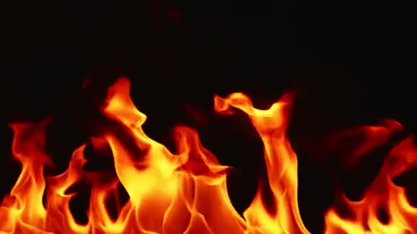 Повільне Відео Руху Вогню Полум Палаючий Газ Або Бензин Підпалений — стокове відео