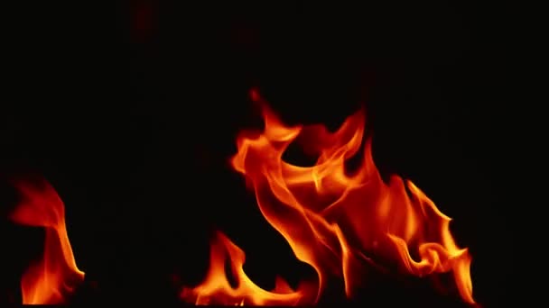 Slow Motion Video Fire Flames Burning Gas Gasoline Ignited Fire — Stock Video