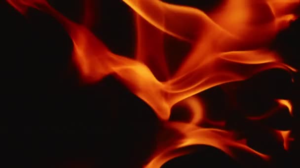 Slow Motion Video Fire Flames Burning Gas Gasoline Ignited Fire — Stock Video