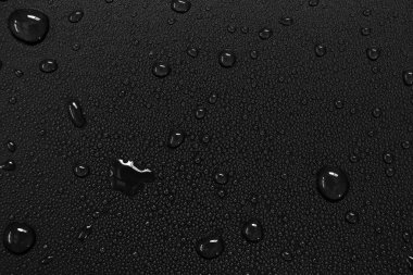 Siyah arkaplanda su damlacıkları.