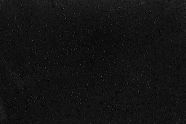 Water Droplets Black Plastic Background — Stock Photo, Image